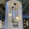 Post-Modern Leather LED Chandelier Art Deco Glass Designer Pendant Light Indoor Hanging Lamp for Bedroom Bedside 5