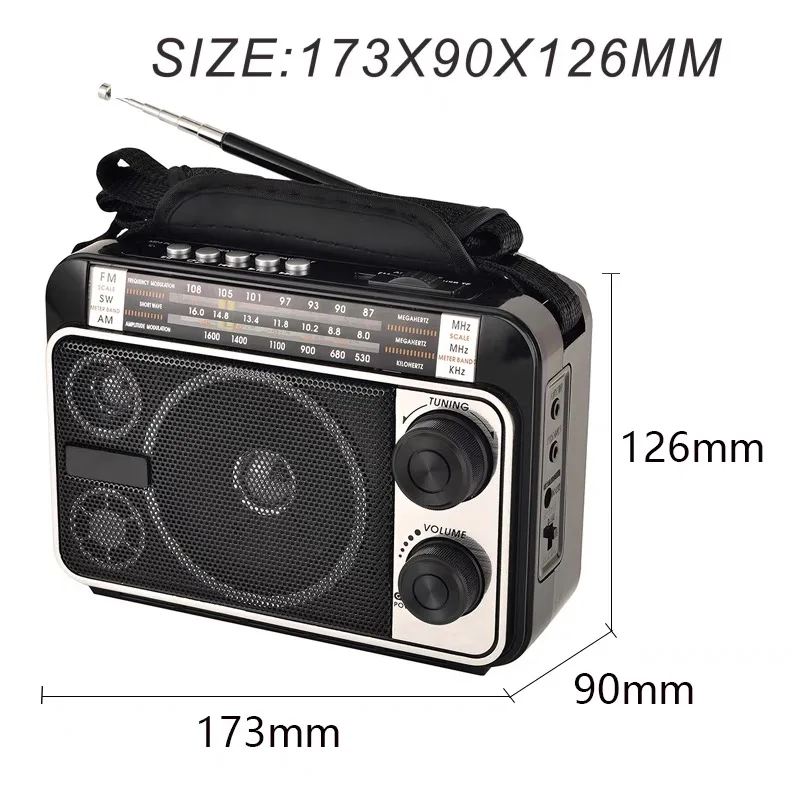 

MK-511 Bluetooth Radio Multi Band High Quality Tune Multi Functional Pointer Card Insert USB Portable Speaker FM/AM/SW/MP3