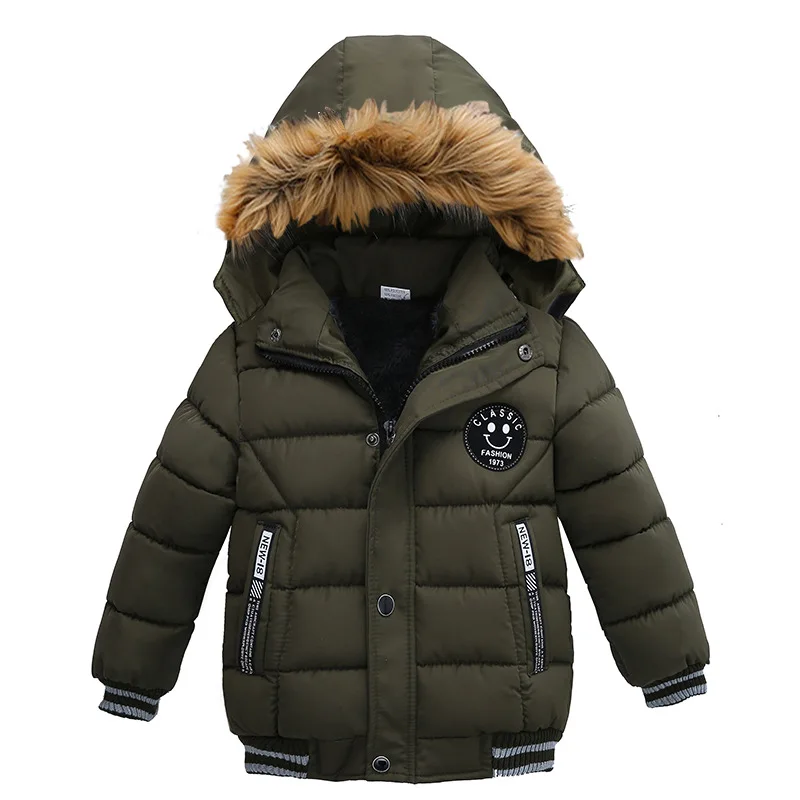 Keep Warm Autumn Winter Boys Jacket Fur Collar Hooded Baby Coat Fashion Zipper Boy Outerwear 2-6 Year Kids Clothes Birthday Gift - Image 5