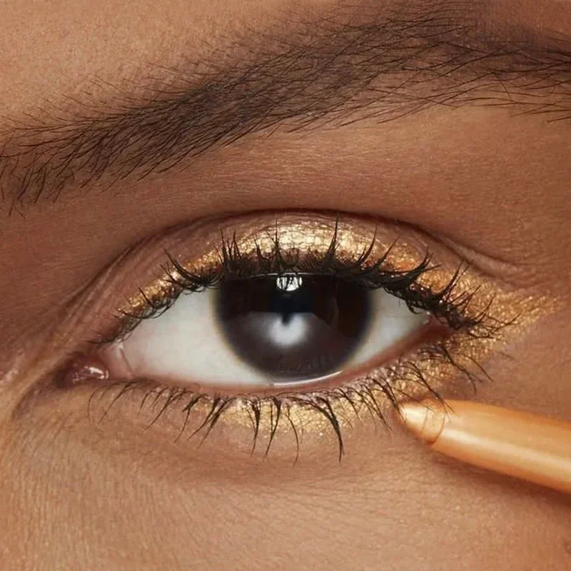 Waterproof Pearlescent Eyeshadow Stick with Sharpener Lasting Shiny Nude Brown Eyes Shadow Makeup Pigment Silkworm Eyeshadow Pen