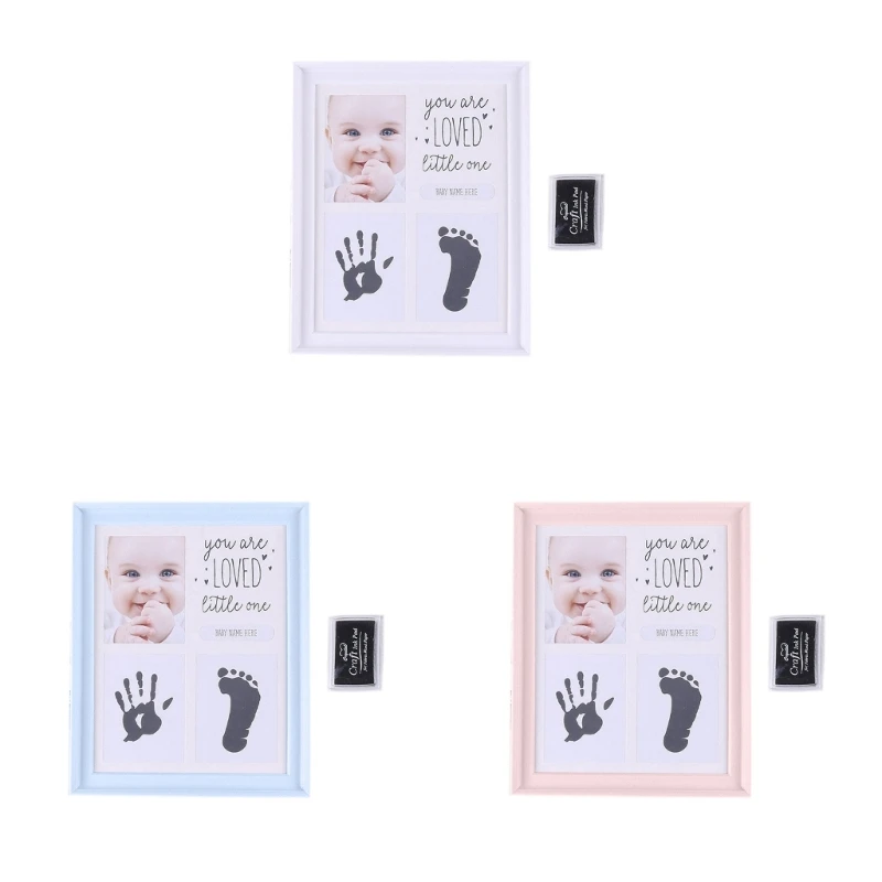 

PVC Photo Frame Newborn Footprint Record Picture Frame Office Tabletop Decors