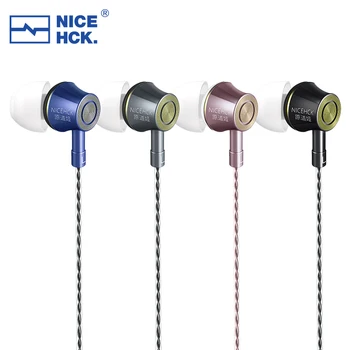 NICEHCK YD520 IEM Auricolare In-ear Lega di Alluminio Metallo HIFI Microfono Auricolari 10mm PET Auricolare Dinamico Basso Bilanciato Musica Vocale