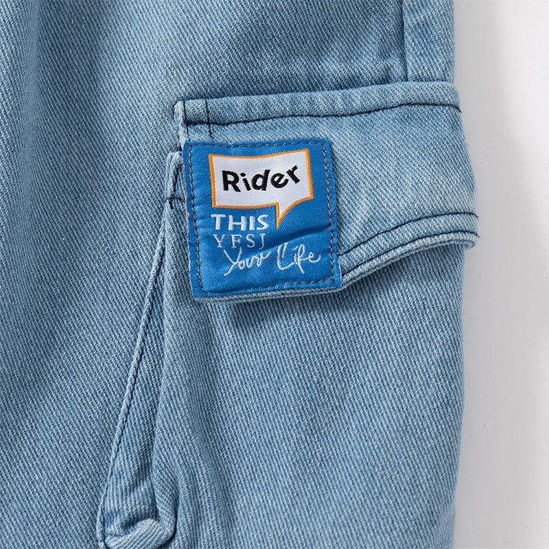 Boys Shorts Summer Boys Fashion Casual Jean Shorts Middle Waist Children's Cropped Pants 2-7Years Kids Cowboy Letters Short Pants