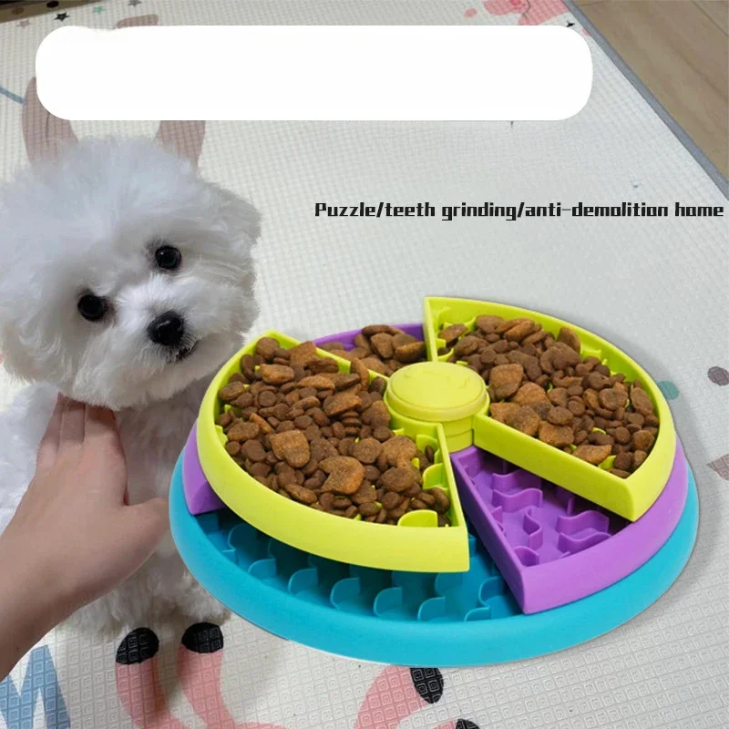 

Dog Puzzle Toys Slow Feeder Interactive Increase Puppy IQ Food Dispenser Slowly Eating NonSlip Bowl Pet Cat Dogs Training Game