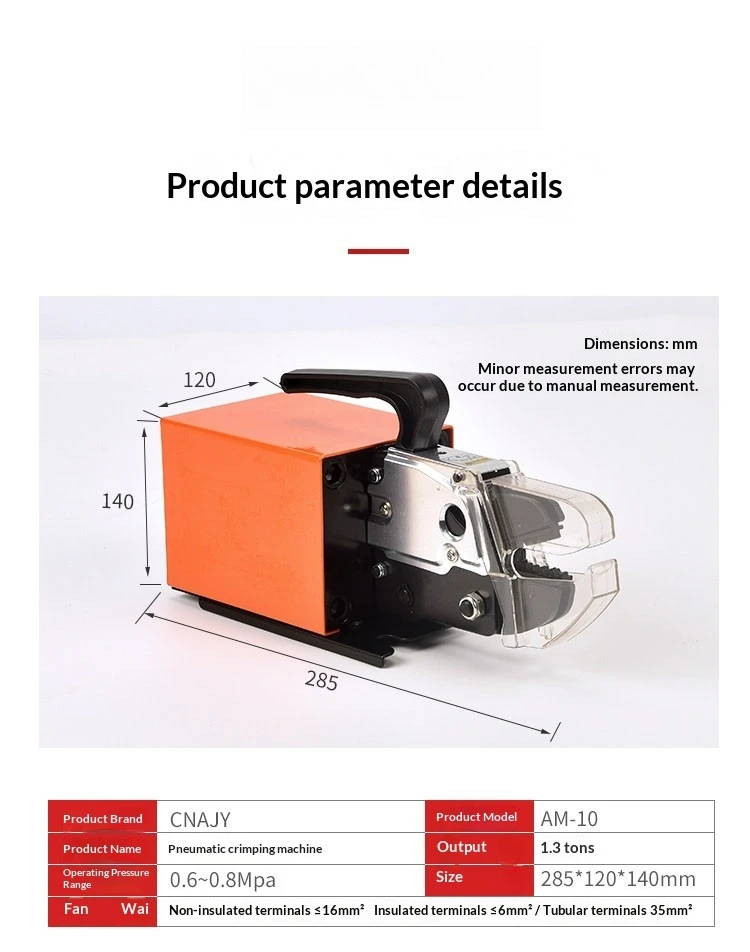 AM-10 Pneumatic Crimping Machine Cold Pressing Automatic Terminal Machine Crimpi