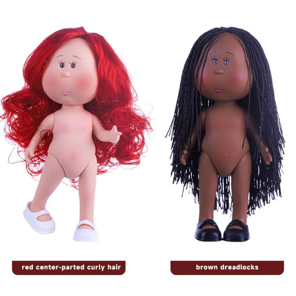 여자아이 곱슬머리 24cm 콩눈 비닐 어두운 피부 색깔의 가동식 미아 포테이토 24cm 드레스업 액션 피규어 바디 액세서리