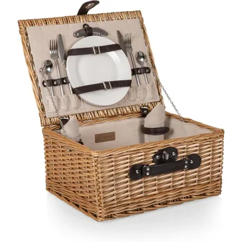 picnic time classic picnic basket for 2, romantic picnic for 2, wicker 4