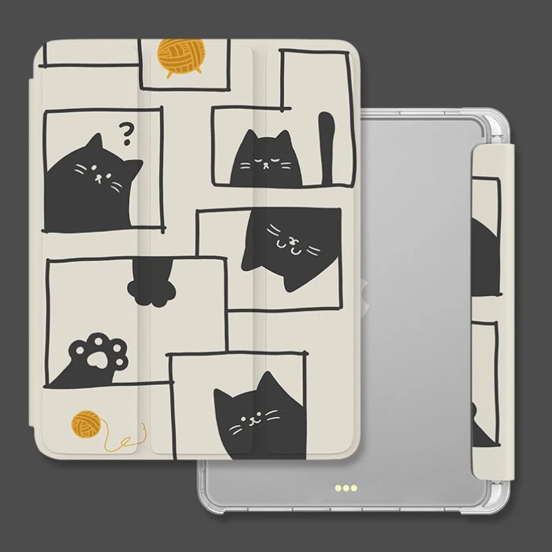 Premium TPU Soft Tablet Case with Pencil Holder & Smart Cover Functionality