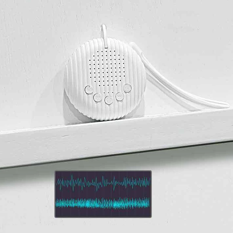 White Noise Sound Machine Portable Baby Sleep Machine 10 Soothing Sounds Volume Adjustable Built-in Rechargeable Battery USB_voghion.com