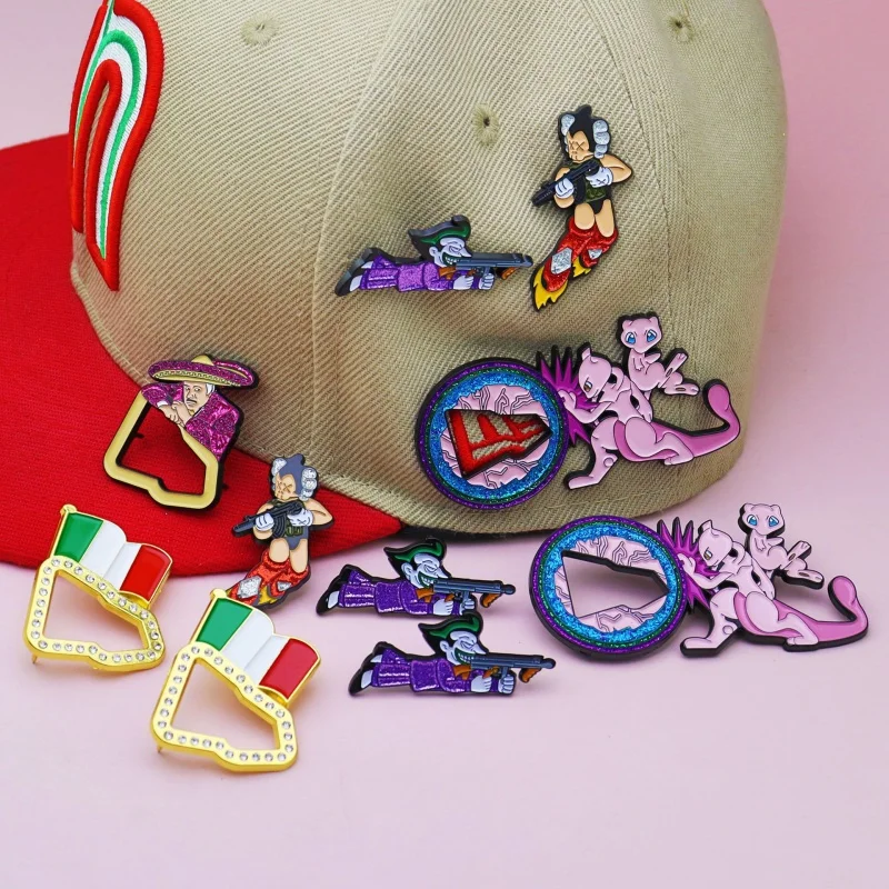 MetalHatDecorationFashionBroochClothingBadgeMexicanCapPins
