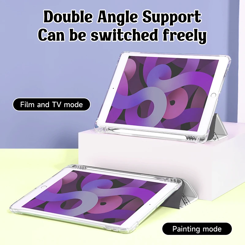 Artistic Sketch Heart iPad Case with Built-in Pen Holder