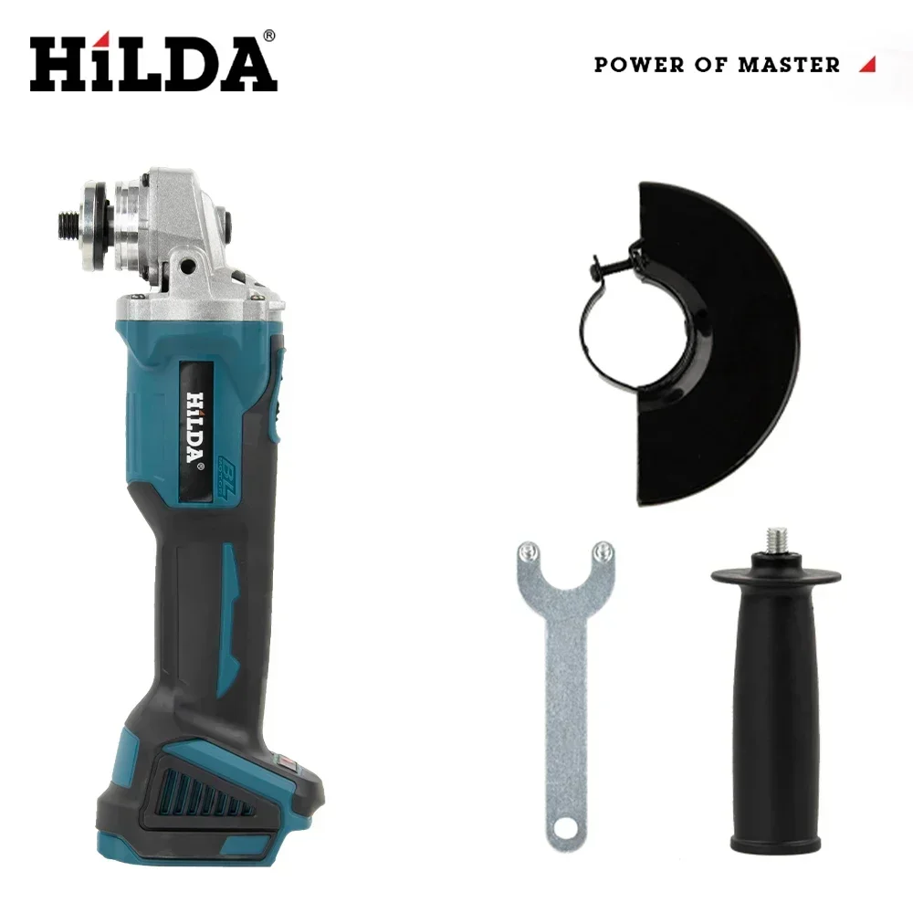 21V Brushless Electric Angle Grinder Polishing Machine Handheld Rechargeable Power Tools for Makita Battery
