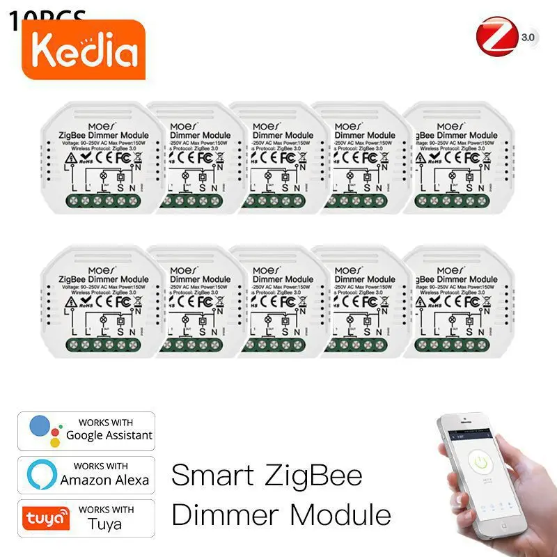 

Tuya Switch 1/2 Way Voice Control Smart Switch Mini Work With Alexa Home Zigbee Dimmer Module Smart Home Switch