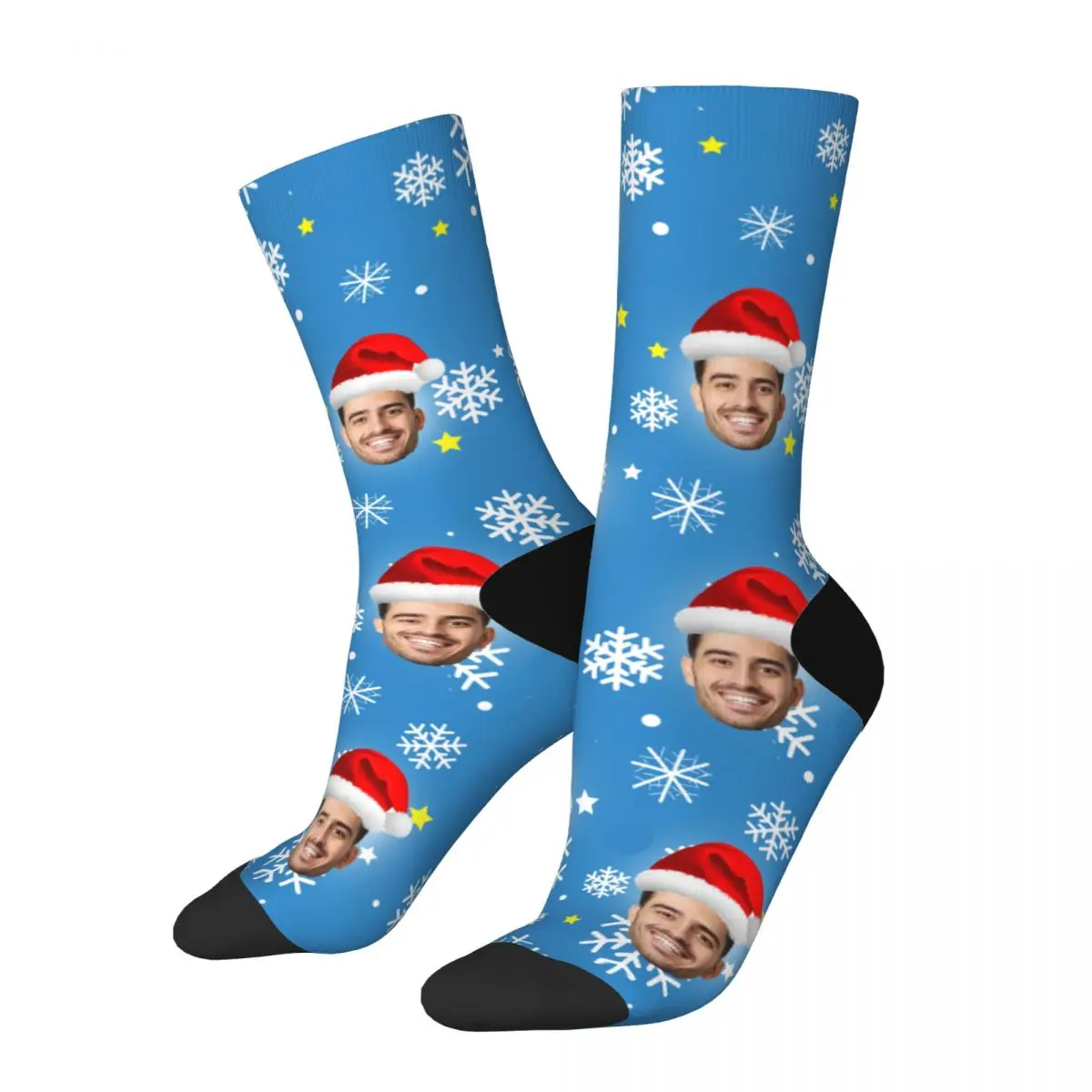 

Personal Customized Avatar Printed Socks for Men Women Custom Funny Cotton Long Socks Christmas Design Compression Socks