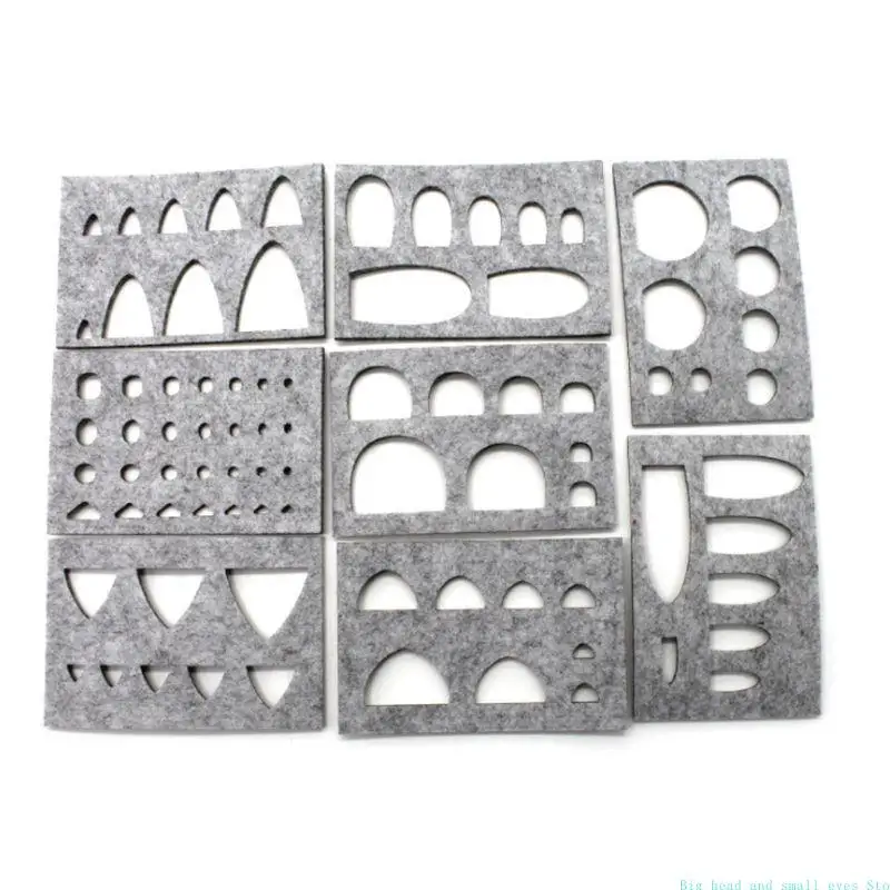 8pcs Wool Felt Mold Needle Felting DIY Craft Stencil Applique ...
