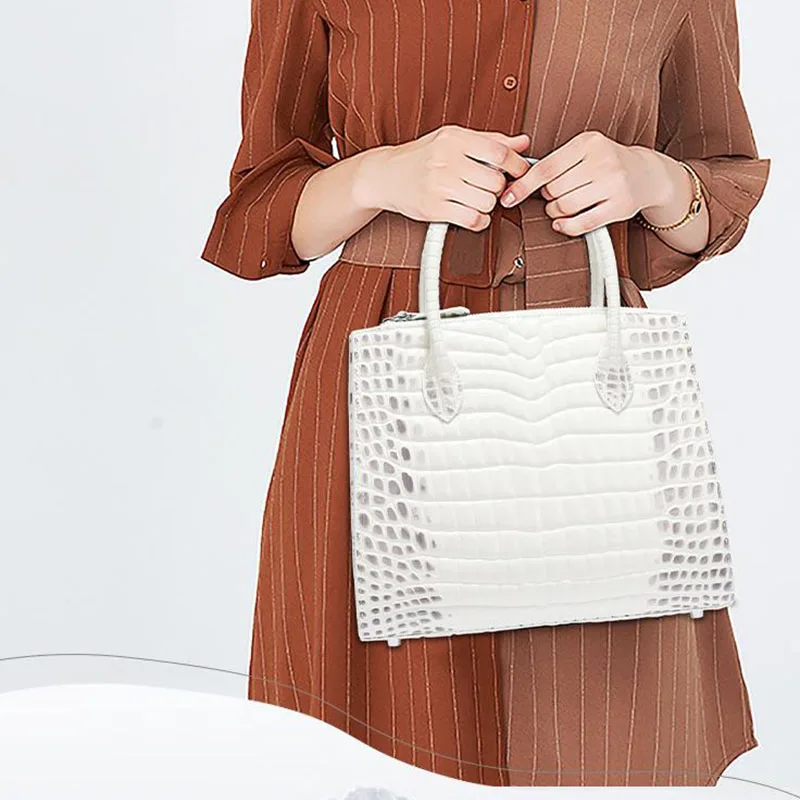 Borsa Da Donna In Vera Pelle Borsa Da Donna In Pelle Di Coccodrillo Borsa Da Donna Di Design Di Lusso Borsa Da Donna In Pelle Di Marca