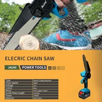 JAUHI 3500W 6Inch Electric ChainSaw Rechargeable Saw 40000RPM Cordless Chain Saw Wood Power Tools For Makita 18V Battery 2