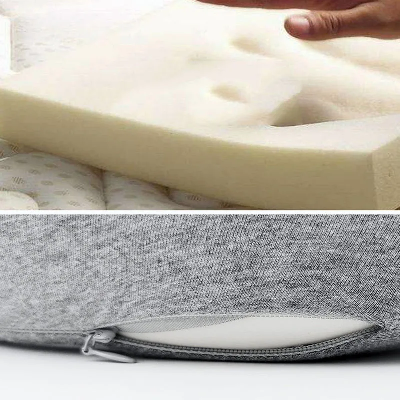 Luxurious Memory Foam Travel Neck Pillow with Carry Bag