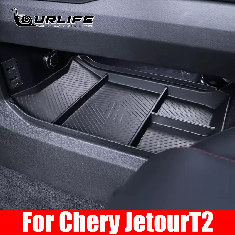 

For Chery Jetour T2 2023 2024 2025 Accessories Storage Box Stowing Tidying Glove Auto Accessories Non-Slip