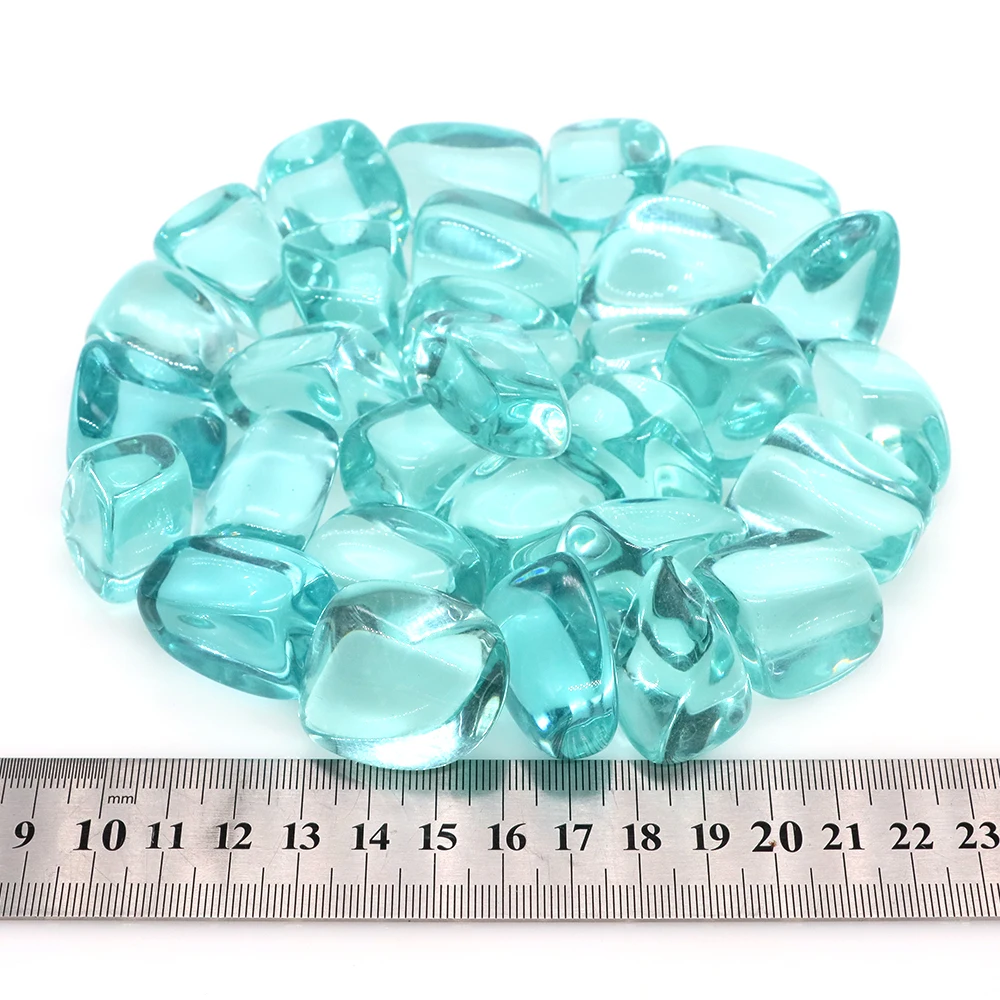 Wholesale Natural Ocean Blue Obsidian Tumbled Stones - Healing Energy Crystals for Home Decor and Aquarium Display