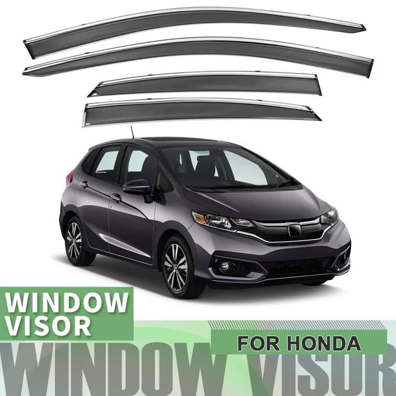 

4PCS Car Window Visor Auto Waterproof For Honda ACCORD CIVIC Hatchback Sedan CRV RM RS FIT JAZZ VEZEL HRV RU RV ZRV 2008-2025