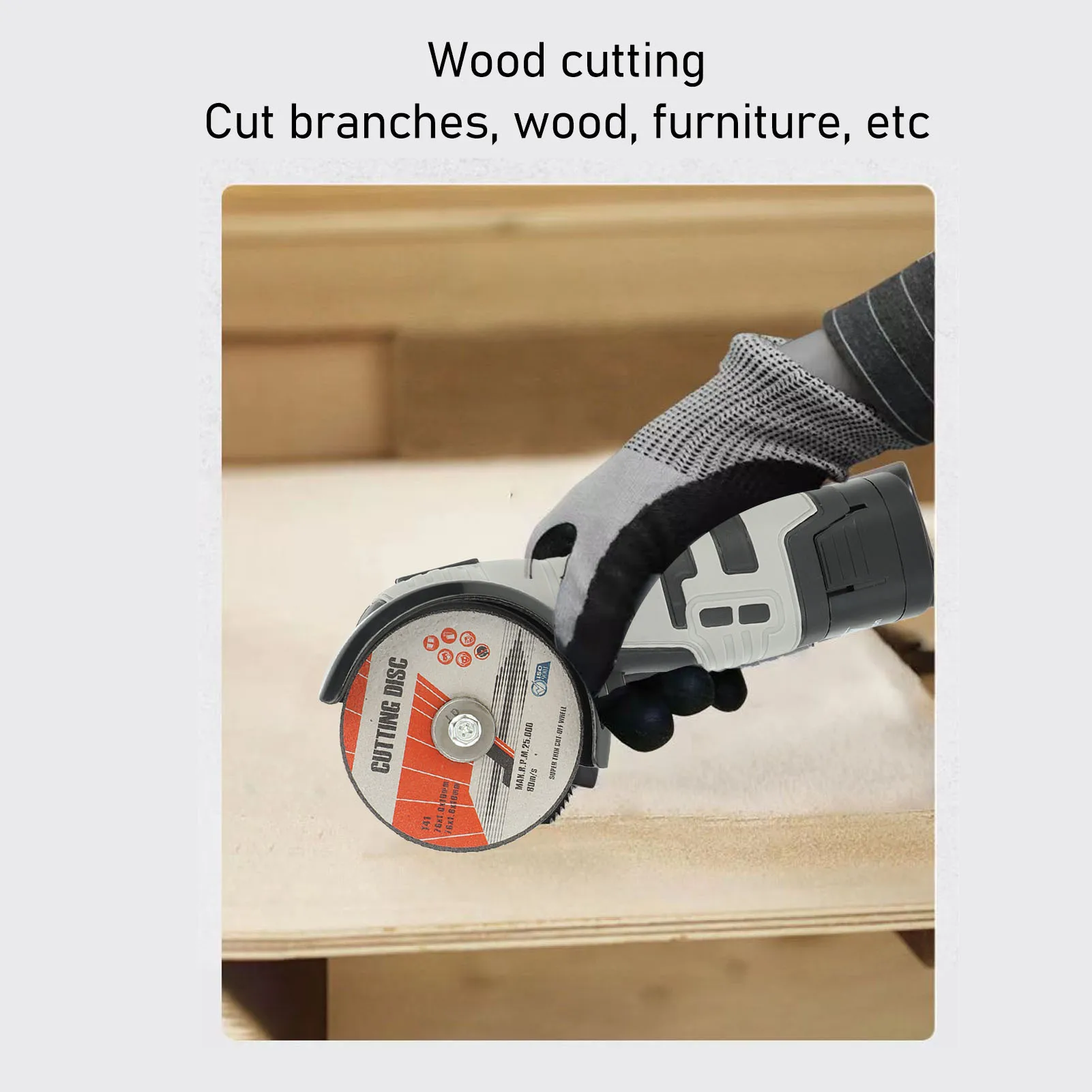 Mini Angle Grinder Multifunctional Cordless Electric Handheld Grinding Tool for Cutting Polishing