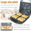 Electric sandwich Maker Triangle Plate Panini Cooking Kitchen Appliances Breakfast Waffles Machine Non-stick Iron Pan Sonifer 3