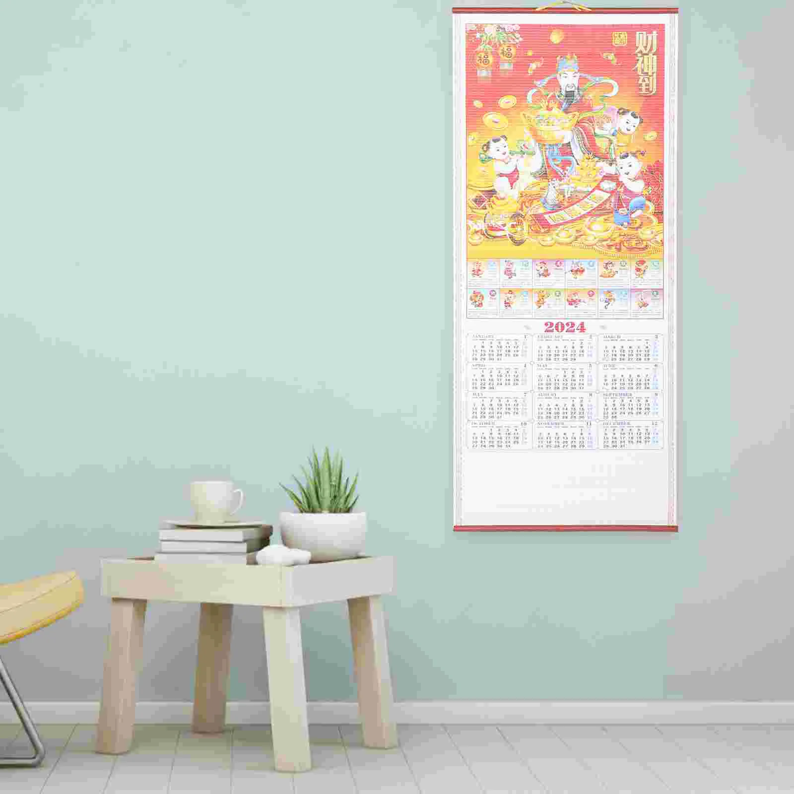 

2024 Zodiac Wall Calendar The Hanging Monthly Decorate Accent Decorative Traditional Paper Yearly