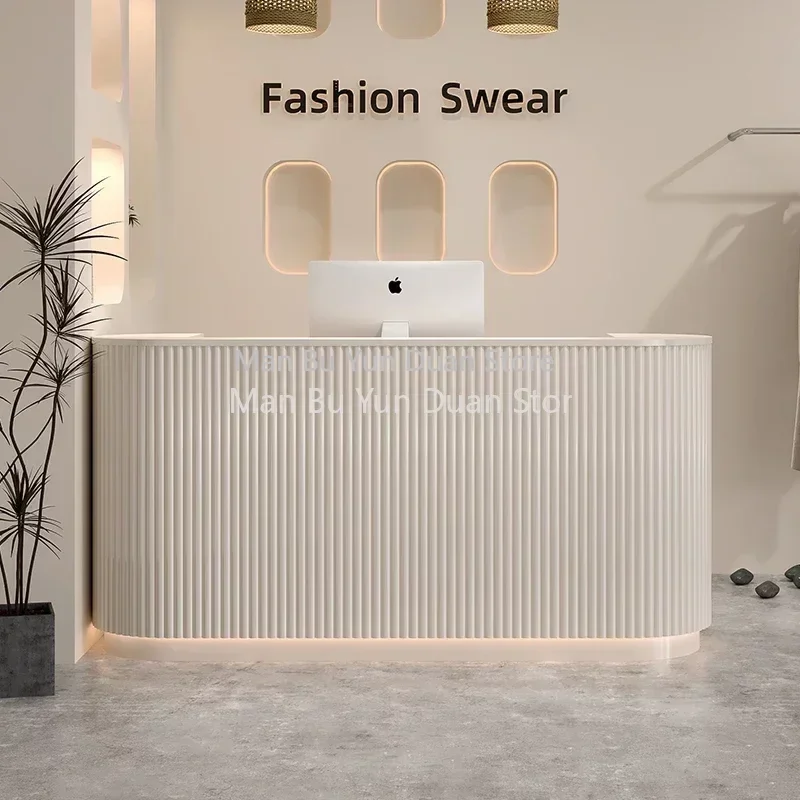 Reception Desk Storage Checkout Shop Reception Desk Office Standing Cashier Table Business Counter Furniture