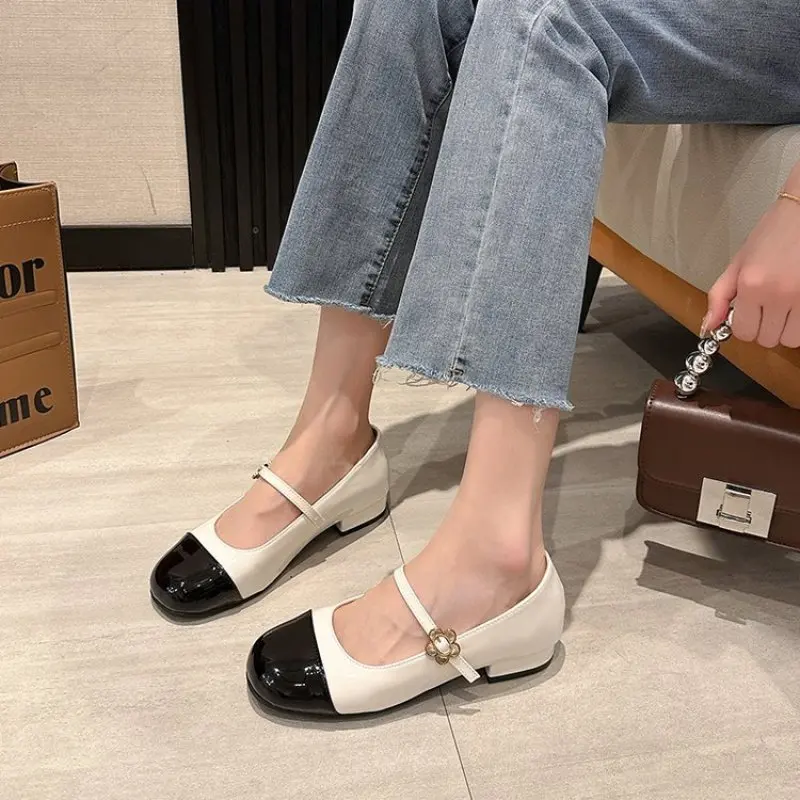 Sweet Fashion Casual Shoes Women's Sandals Summer 2024 New Flower Designer Flat Shoes Dresses Mary Jane Shoes Fashion Comfort 40