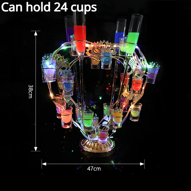 新品 グラス12個付 Newテキーラ観覧車 LED ショット カクテルグラス