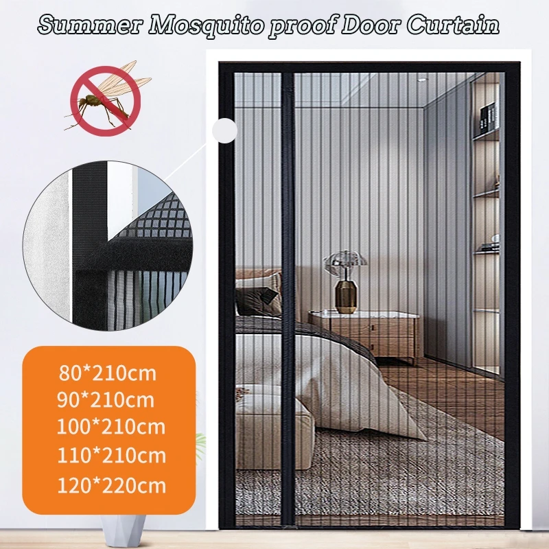 Magnetic Screen Door Curtain Anti Mosquito Door Curtain Magnetic Door Curtain Magnetic Suction Door Curtain Magnetic Anti-mosquito Side Door Opening Screens Kitchen Living Room Bedroom Summer Anti-mosquito Flies Mesh