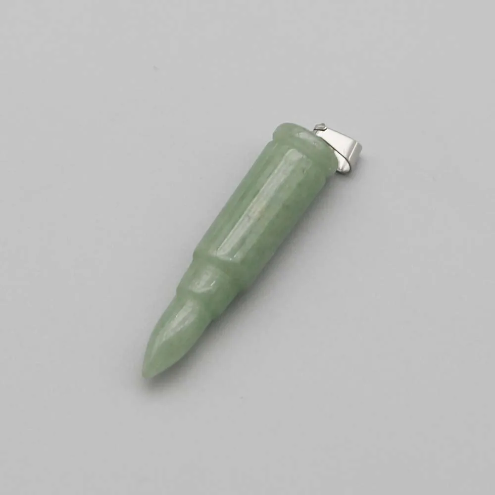 Natural Stone Multicolor Cone Bullet Pendant Crystal Agate Necklace Fashion Charm Accessories Jewelry Making Gift Wholesale 8PCS