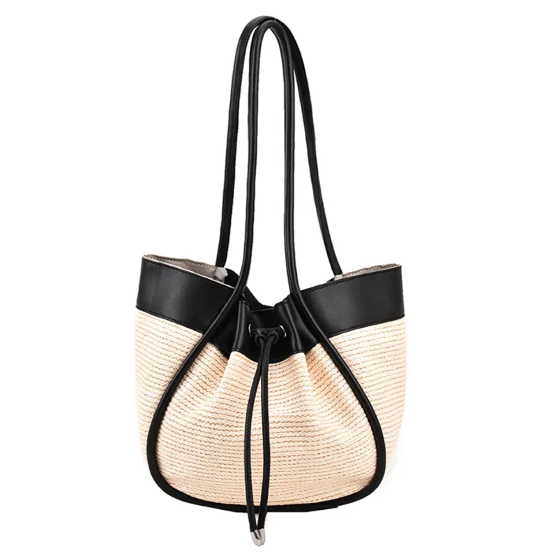 

New2024 Summer Grass Basket Bag Women's Casual Rattan Large Capacity Handbag Women's Handbag Shopping Bag