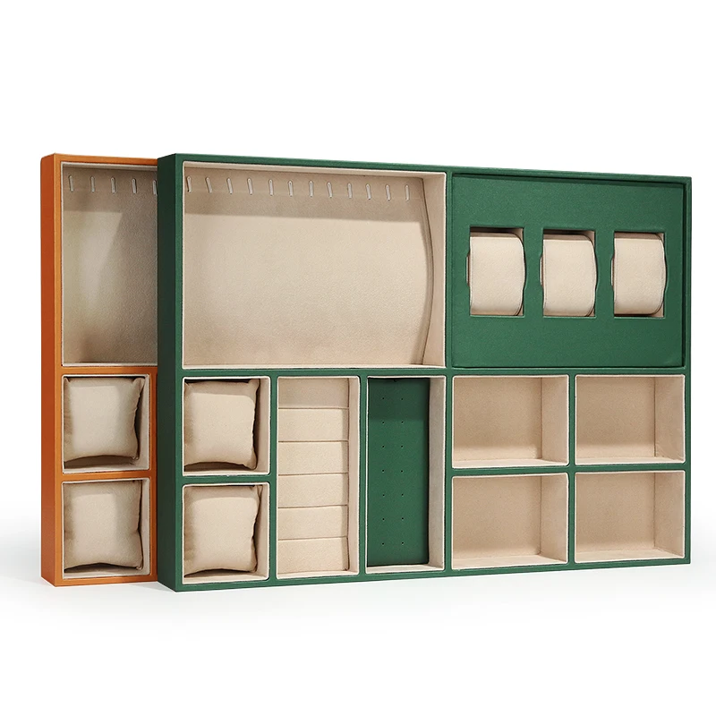 Wardrobe drawer type jewelry box necklace watch jewelry storage box tray glasses earrings compartment storage box