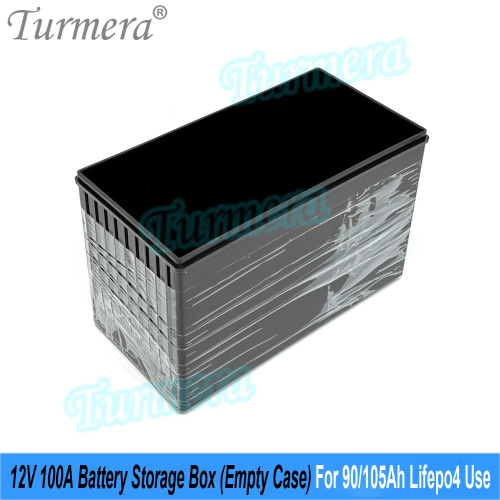 Turmera 맞춤형 디스플레이 M8 나사, 12V 100A 배터리 박스, 3.2V 90Ah 105Ah 200Ah Lifepo4 배터리, DIY 사용, 빈 상자 전용, 신제품
