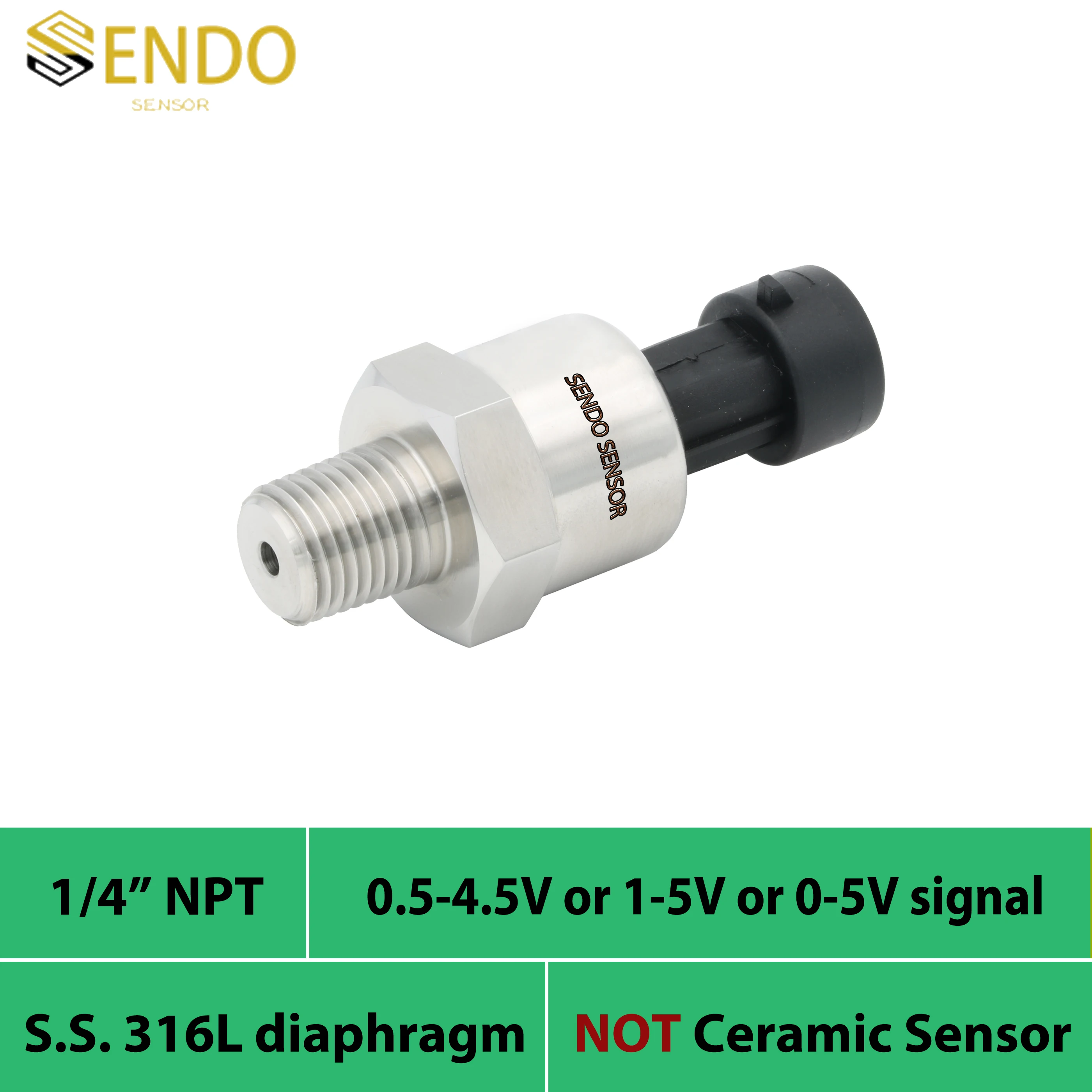 

1 4 NPT резьбовой датчик давления 0 30 50 psi 75 15psig 1mpa 10 бар 16 бар манометр 0,5 4,5 в 0 5 в 1 5 в AISI 316L диафрагма IP65
