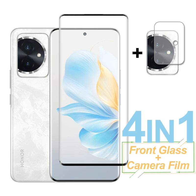 

For Honor 100 Glass Screen Protector Full Cover Tempered Glass On Honor 100 Protective Phone Camera Lens Film For Honor 100 Pro