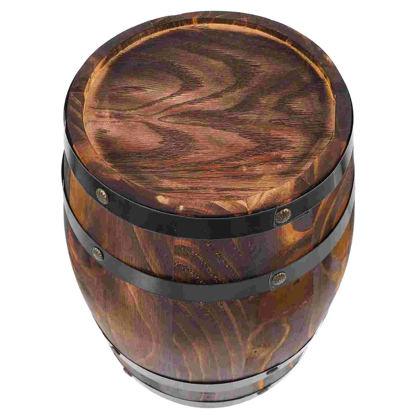 

Wood Wine Barrel Whiskey Barrel Bucket Vintage Flower Planter Container Water Wishing Well Pail Home Kitchen Bar Summer