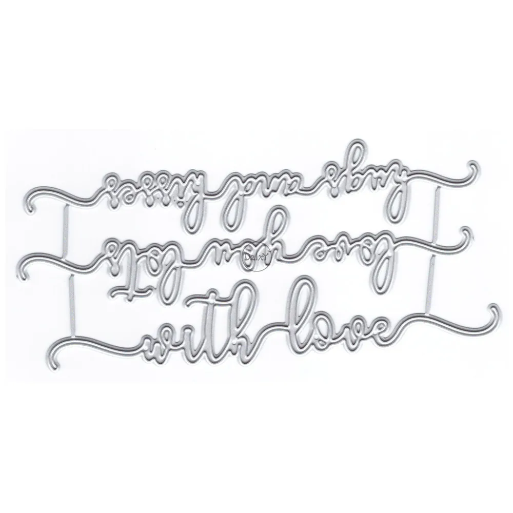 DzIxY English Words Metal Cutting Dies for Card Making Paper Embossing Die Cuts Sets Album