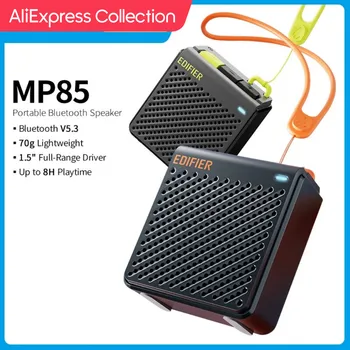 AliExpress Collection 에디파이어 휴대용 블루투스 스피커, 캠핑 워킹 스피커, 무선 스테레오, 70g 경량, 8H 재생, 방수, MP85