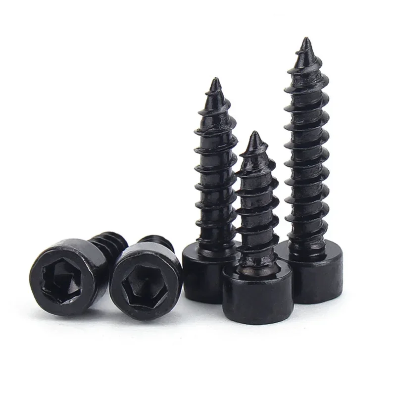 Hex socket screw Hexagon Hex Socket Head Cap Head Self Tapping Screw M2 M2.6 M3 M3.5 M4 M5 M6 Black Carbon Steel Allen Screw