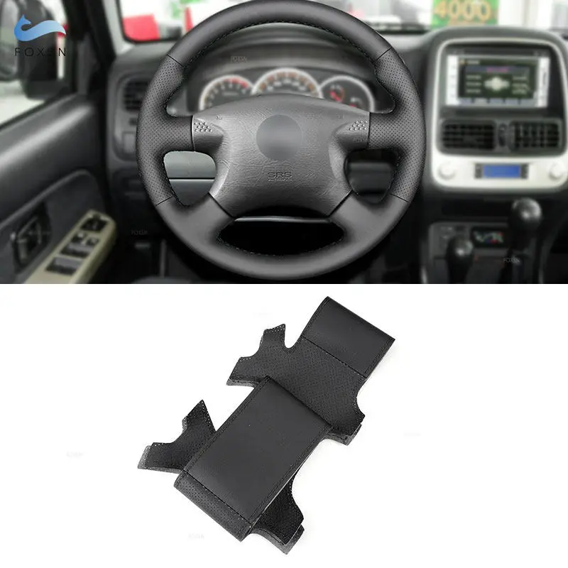 Per Nissan Almera N16 X-Trail T30 Primera P12 Terrano 2 Pathfinder Paladin Volante Per Auto Coprivolante In Pelle Nera Cucito A Mano