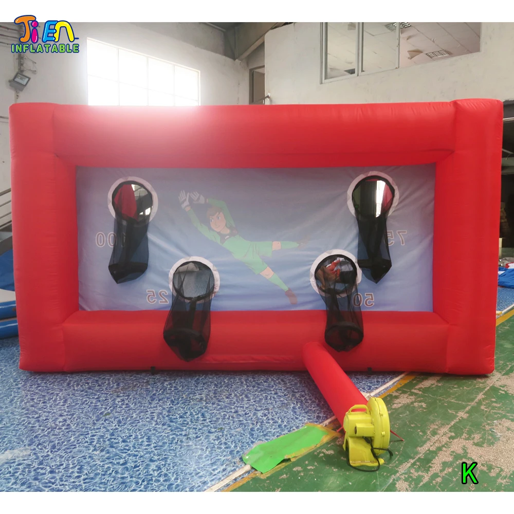 Fast Shipping 4x3m Optional Inflatable Football Shoot Out Game Inflatable Football Goal Carnival Sport Games for Sale 4