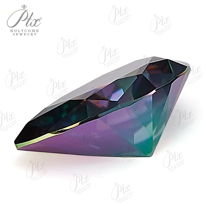 Farbe Moissanit Stein Rosa Regenbogen Grün Granat Brillanter Birnenschliff VVS1 Lab Moissanit Diamant GRA Zertifikat für Schmuck