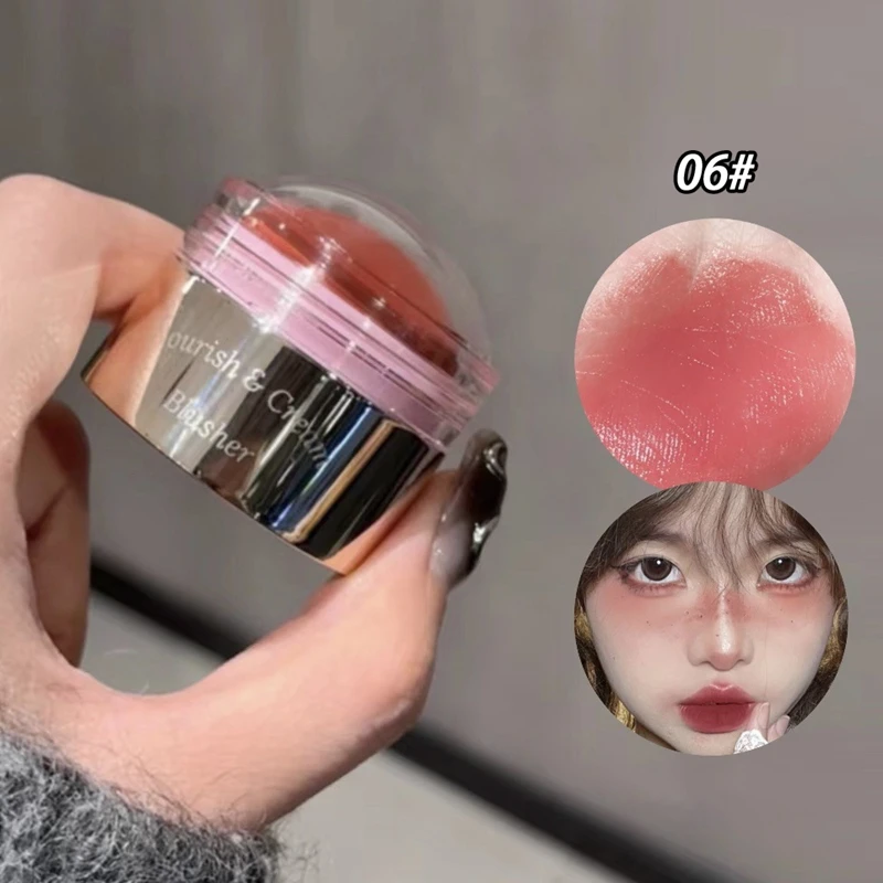 Creamy Purple Blush Stick Soft Face Blusher Cream Korean Make Up Peach Pink Cheek Tint Brightening Contouring Shadow Cosmetics 6