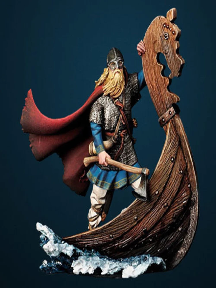 

1/32 54 мм древняя игрушка викингов Drakkar длинная Лодка 54 мм модель из смолы миниатюрная фигурка из смолы без сборки Неокрашенная