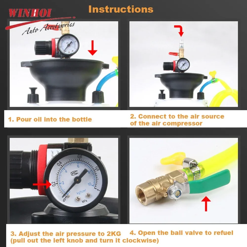 5L High Capacity Car Syringe for Brake Fluid Replacement Car Brake Fluid Reservoir Oil Change Syringe Oil Pump Replacement Tool oil change pump