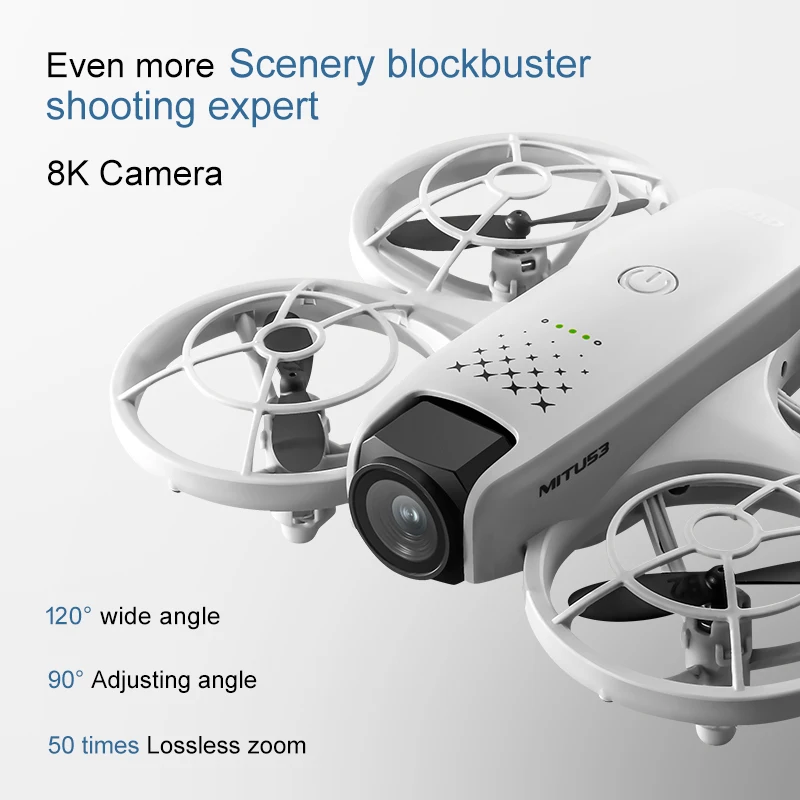 2025 NUOVO V53 MINI Droni 8K Professionale WIFI FPV Dron Evitamento Ostacoli Flusso Ottico Posizionamento RC Quadcopter Giocattoli Regali UAV - immagine 2