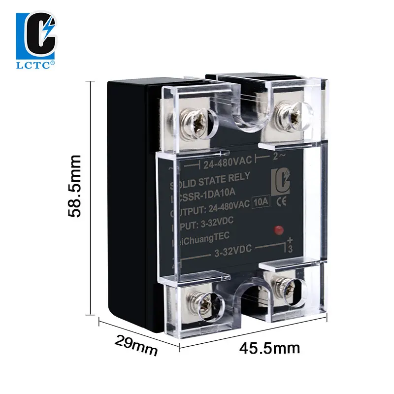 10A 25A 40A 60A 80A 100A 120A 200A 240A SSR Single Phase Solid State Relay  DA AA DD 3-32VDC to 24-480VAC